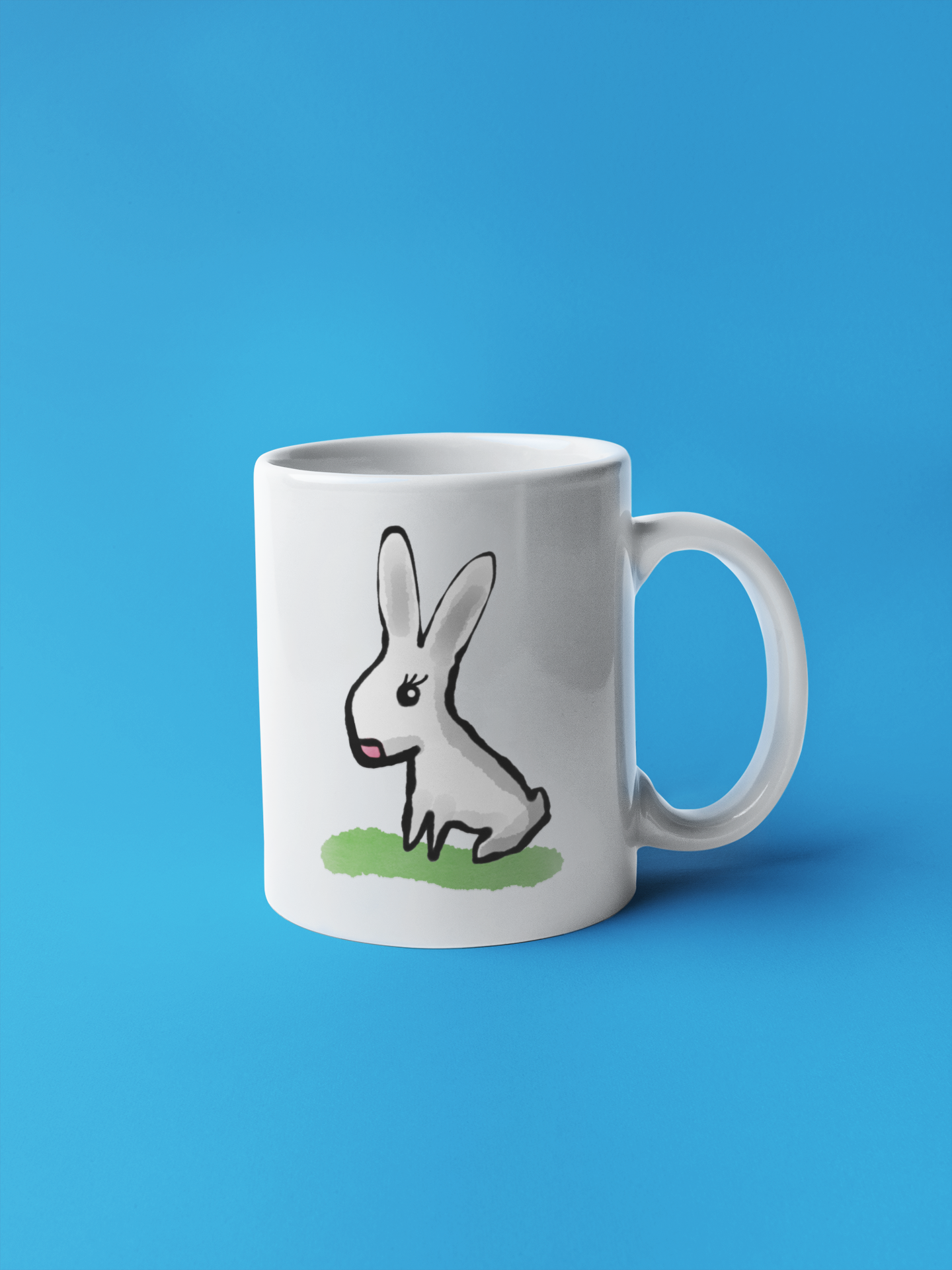 Cute Bunny Mug, Ceramic Rabbit Tea Cup, Cute Bunny Gift, Bunny Coffee Cup  Handmade in Italy. 