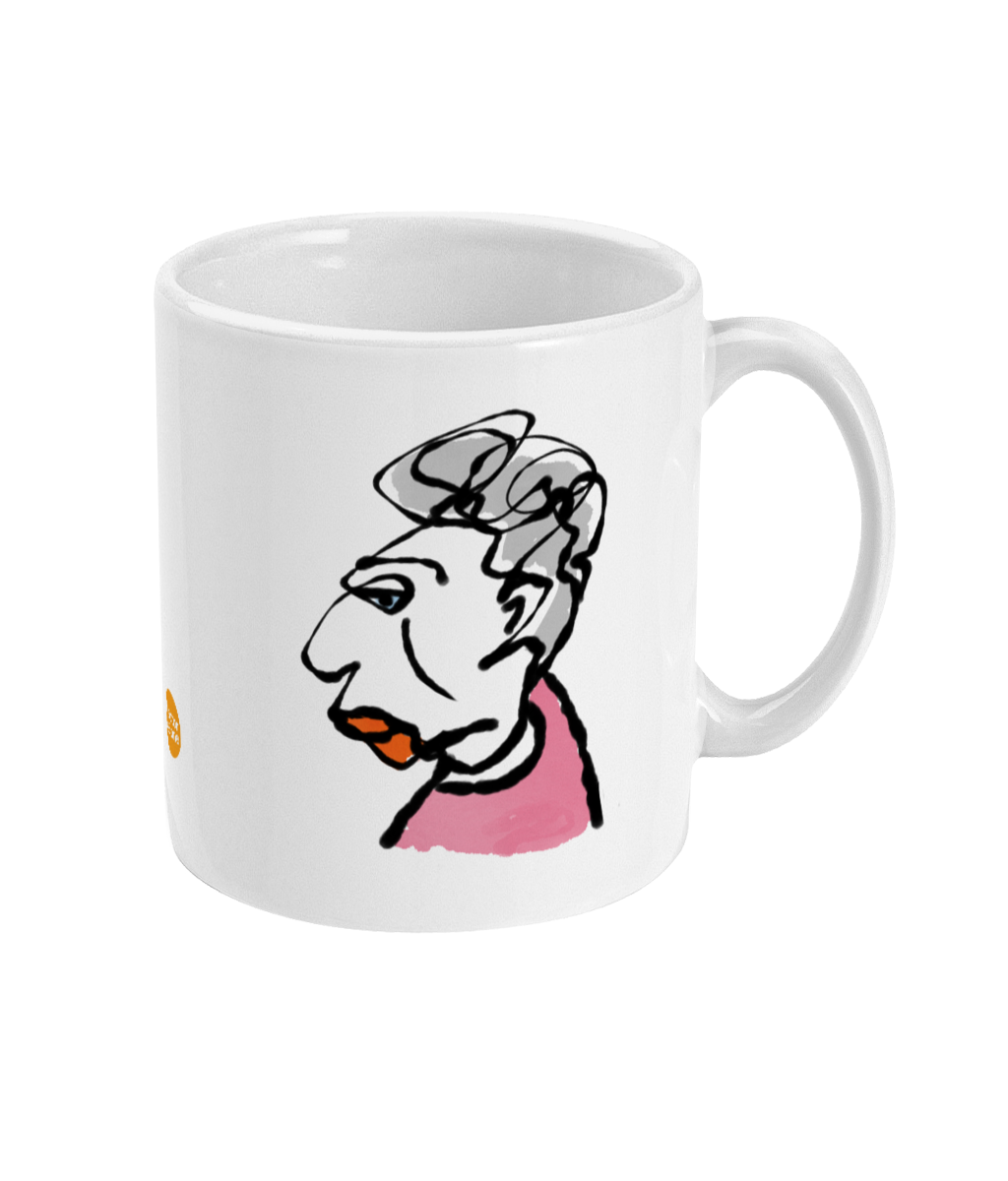 Glamorous Granny design on a coffee mug by Hector and Bone Right View
