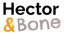 Hector and Bone company logo in black, orange and grey
