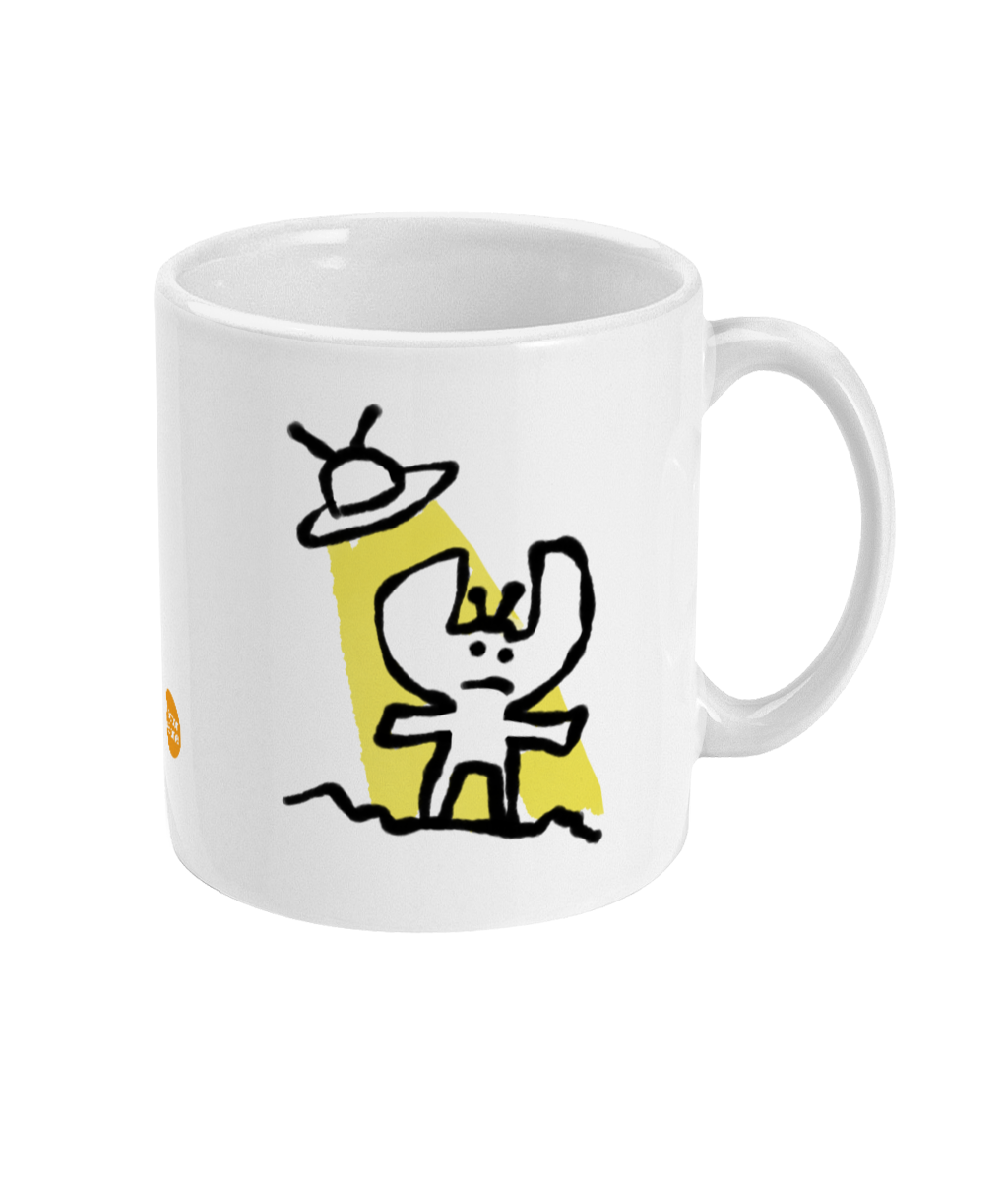 Cute Alien design coffee mug by Hector and Bone Right View
