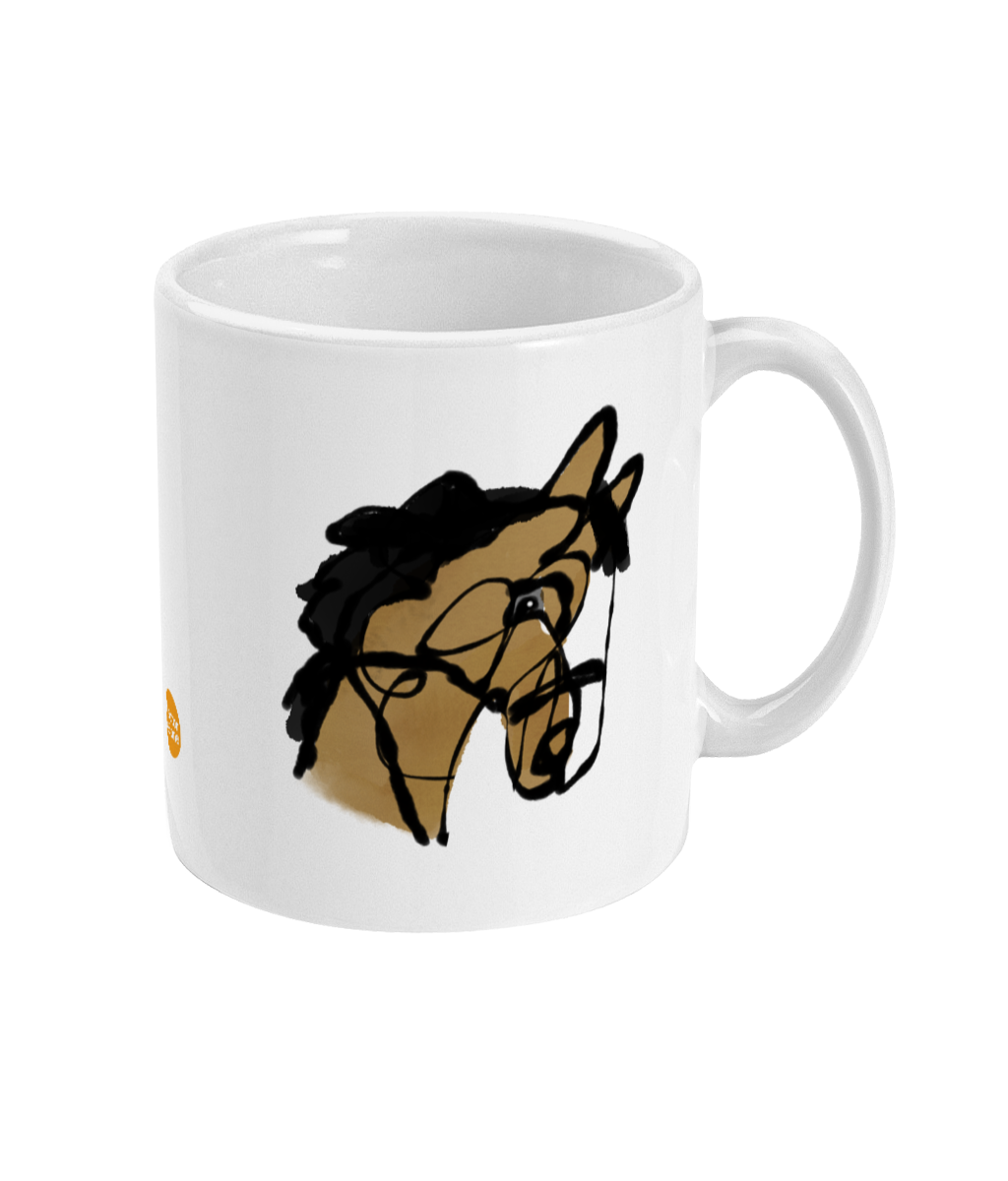 I Love my Horse coffee mug illustrated by Hector and Bone Right View