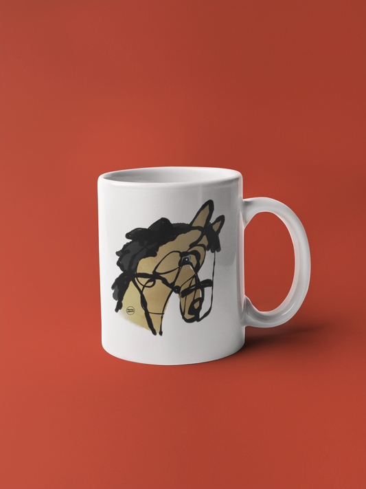 Illustrated Hector and Bone I love my horse tea and coffee mug