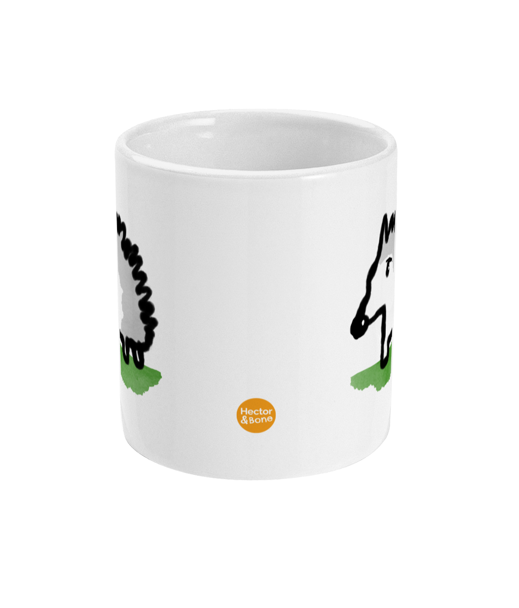 Baby Hedgehog design coffee mug by Hector and Bone Front View