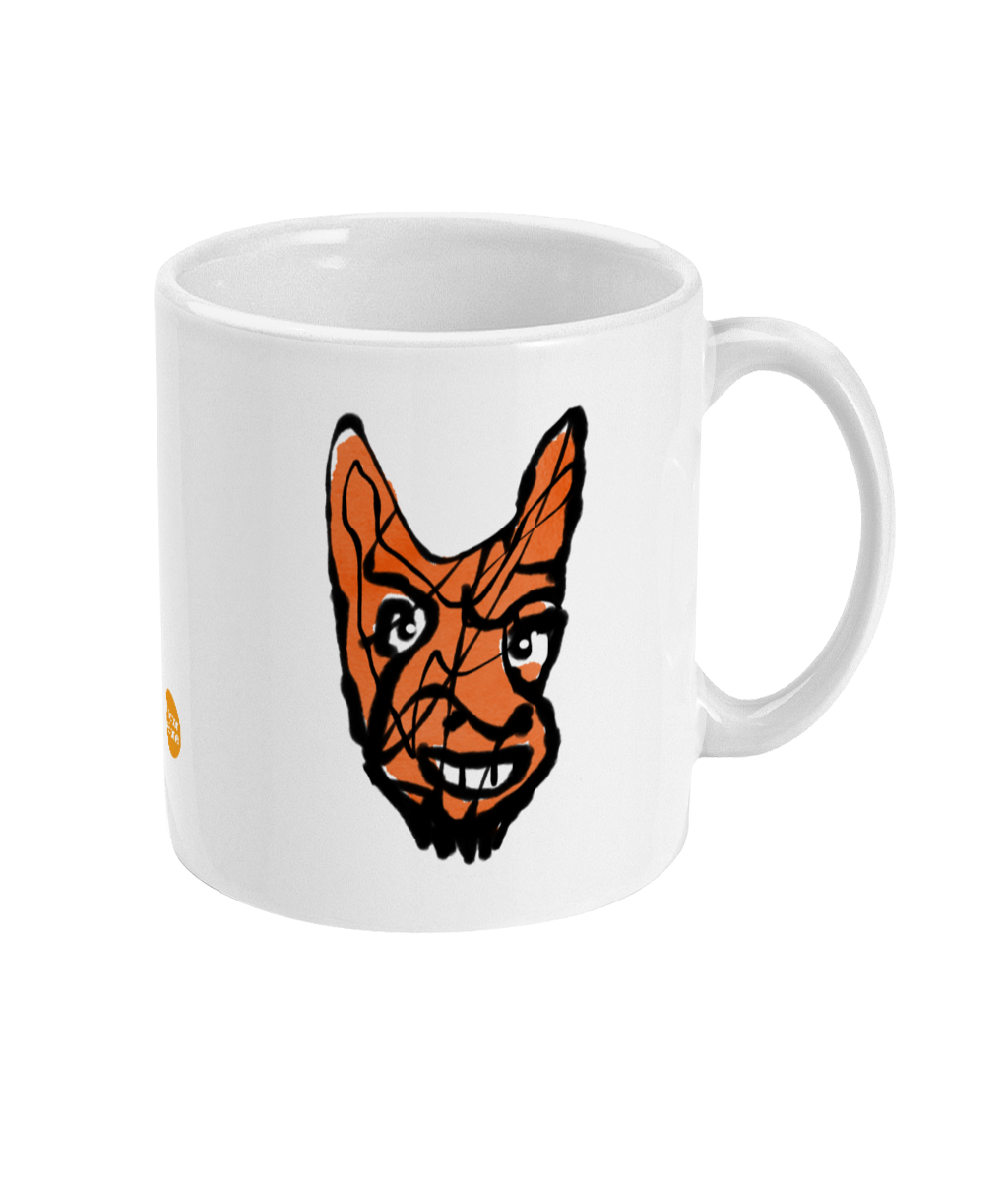 Cheeky Little Devil design coffee mug by Hector and Bone Right View