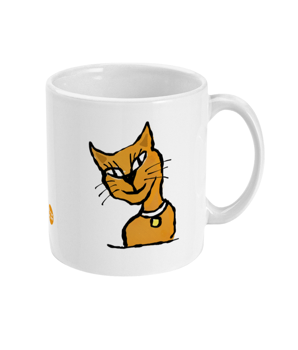 Ginger Cat coffee mug design by Hector and Bone Right View