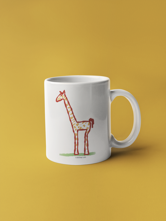 Giraffe mug - Illustrated Jeffrey Giraffe coffee mugs by Hector and bone