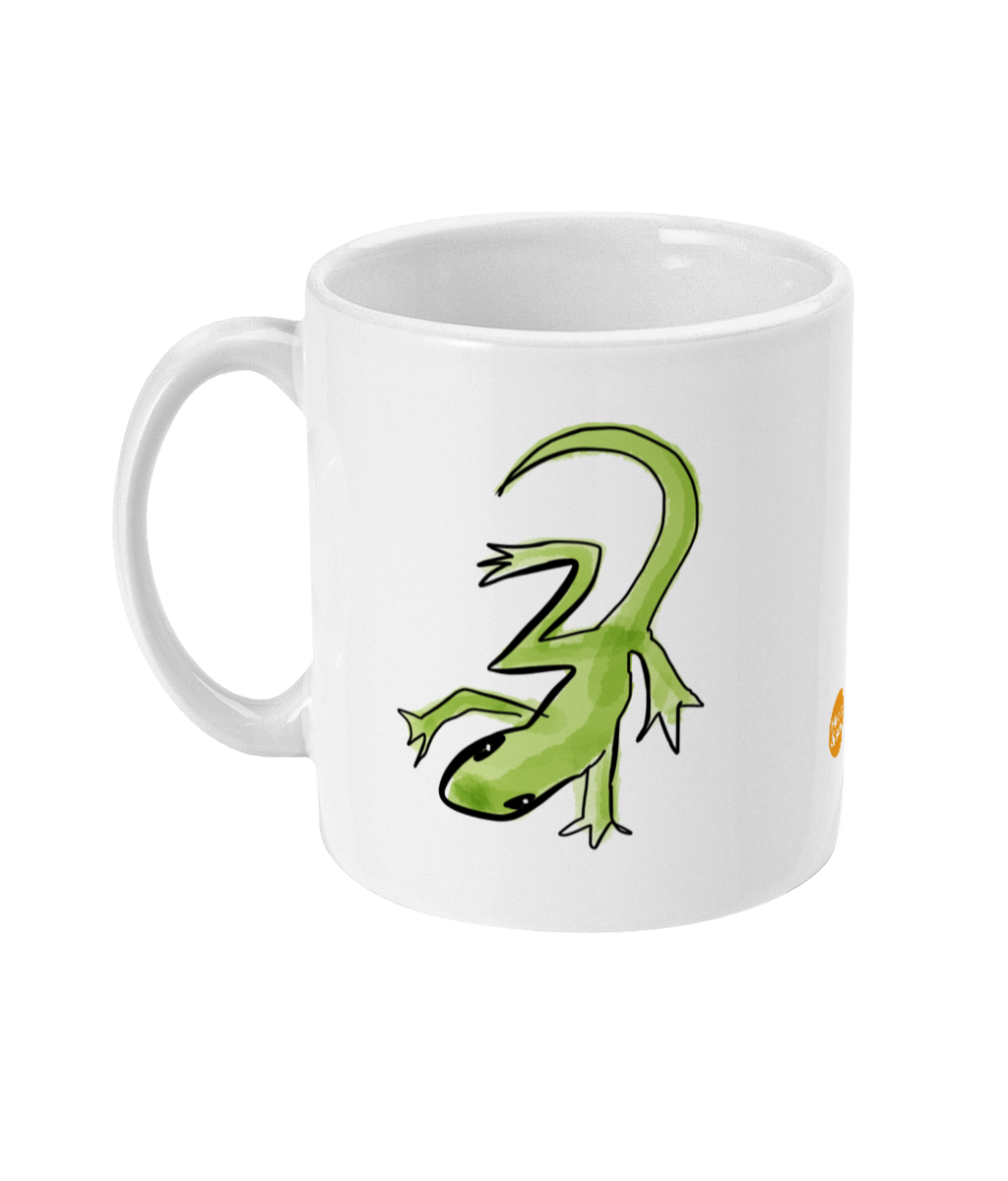 Lounge Lizard mug design by Hector and Bone Left View