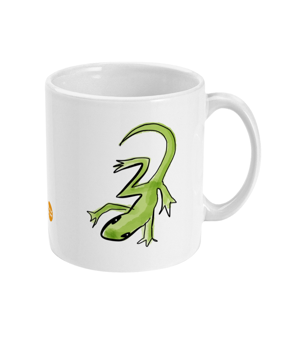 Lounge Lizard mug design by Hector and Bone Right View