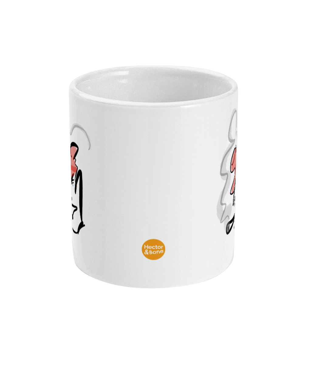 Monsieur Gaulois design coffee mug by Hector and Bone Front View