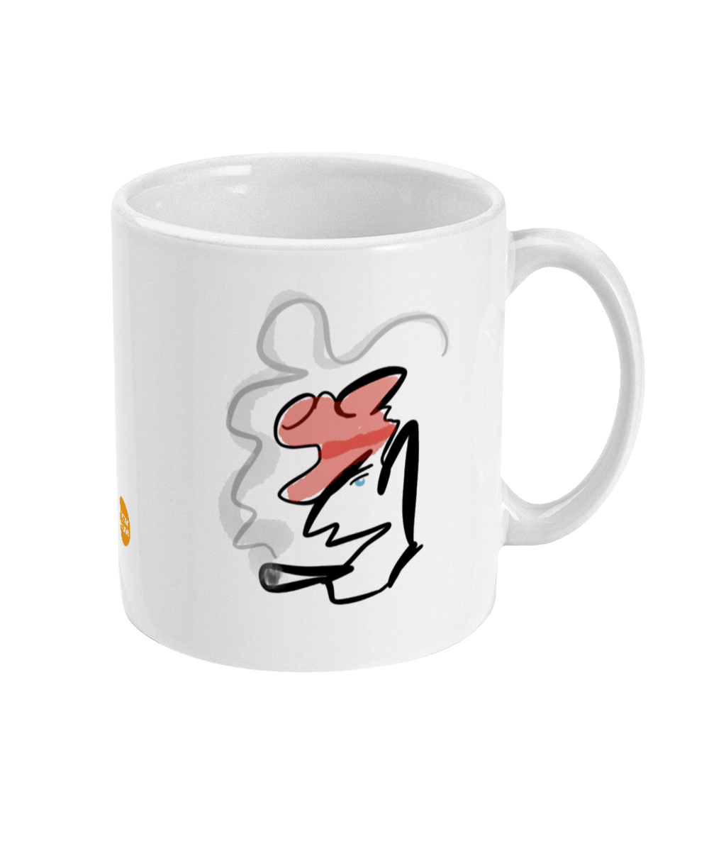 Monsieur Gaulois design coffee mug by Hector and Bone Right View