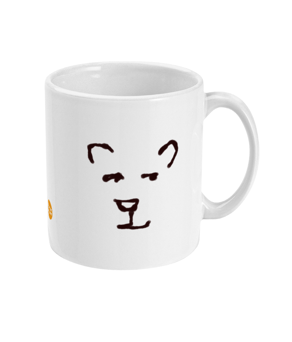 Polar Bear Mug - Cute Bear illustrated coffee mugs by Hector and Bone Right View