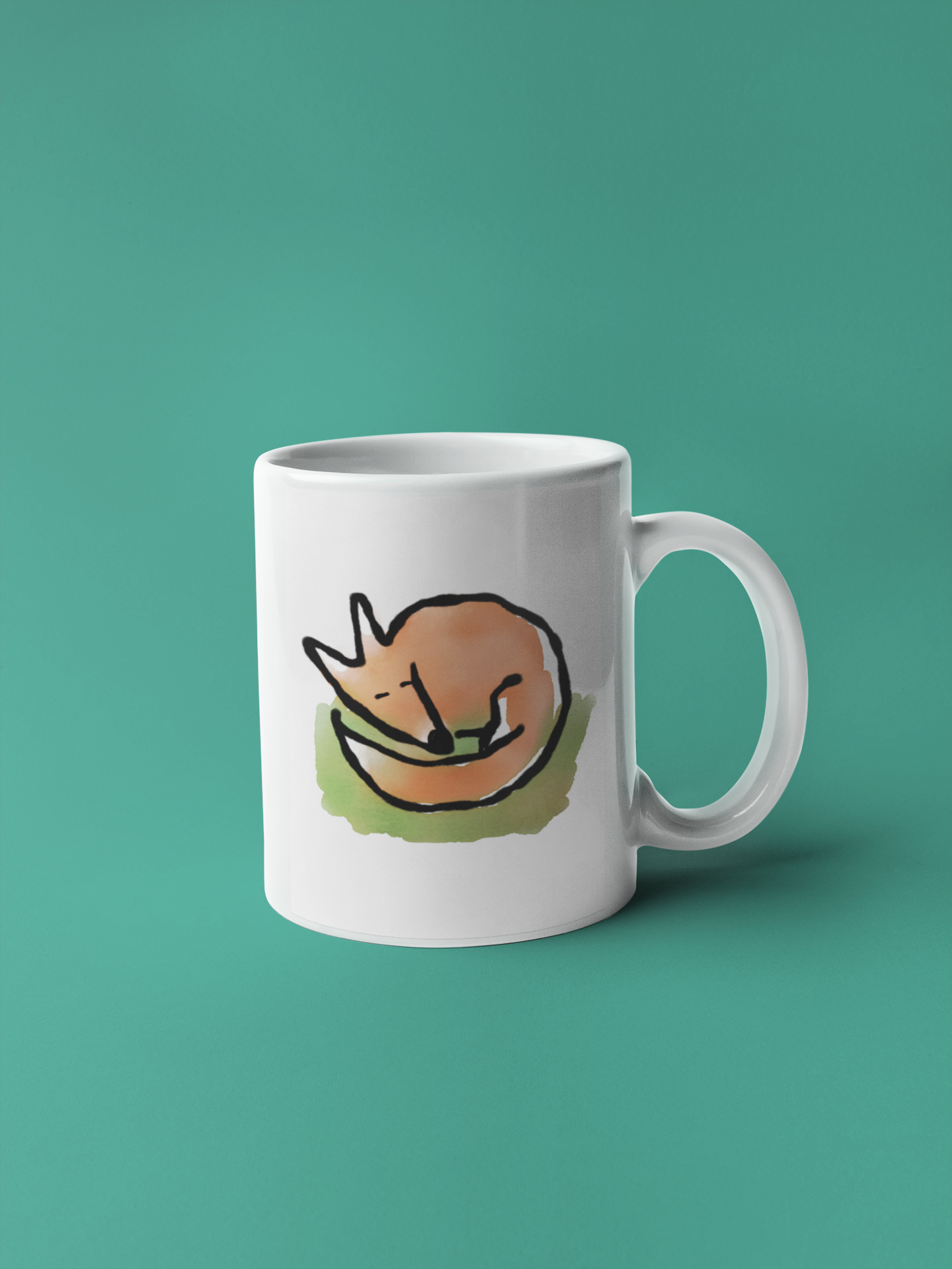 Sleeping Fox mug - Original illustrated Fox coffee mug by Hector and Bone 