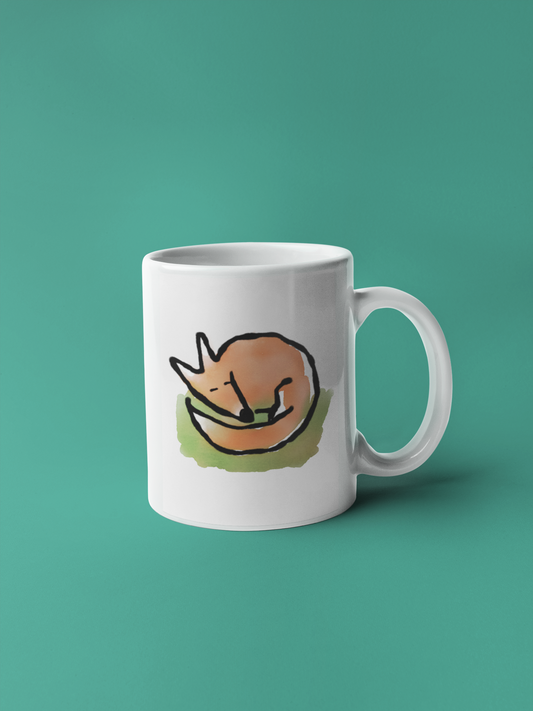 Sleeping Fox mug - Original illustrated Fox coffee mug by Hector and Bone