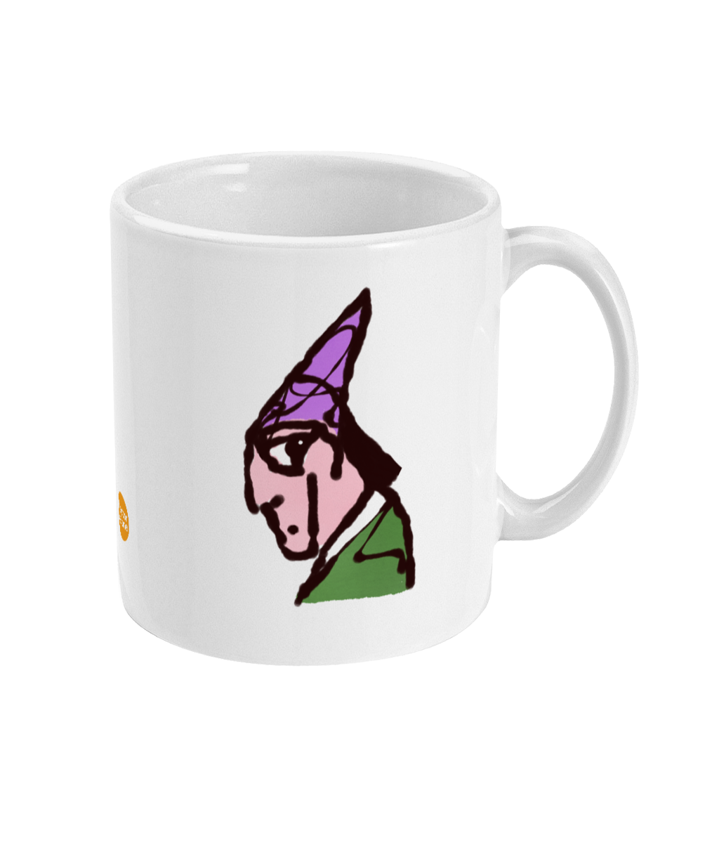 Wizard mug design - Original illustrated Wizard coffee mugs by Hector and Bone - Right View